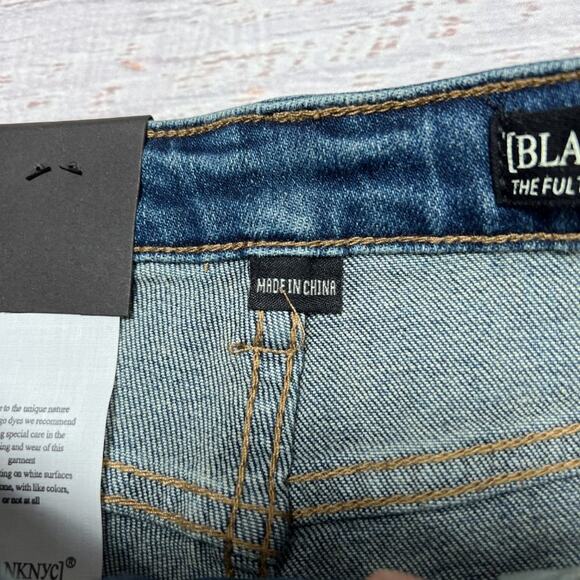 NWT Blank NYC Fulton Roll Up Jean Short Women 25 Dress Down Party Blue Denim NEW - Picture 7 of 14